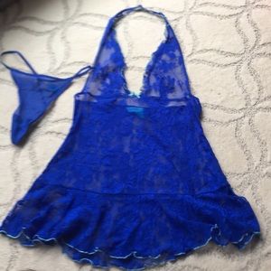 Victoria Secret Royal Blue 2pc Lingerie set